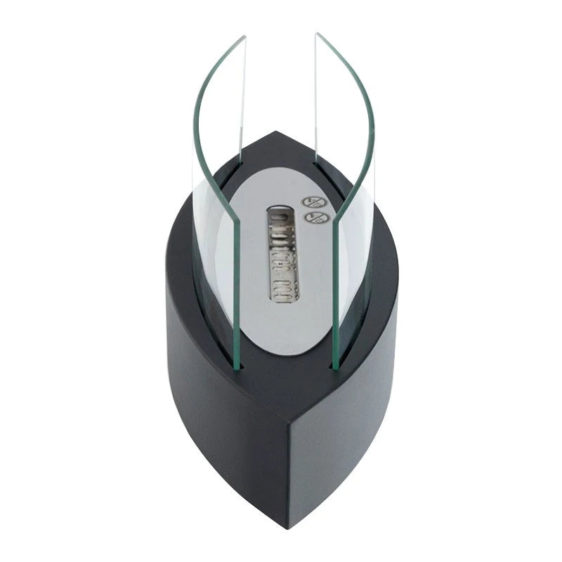 Lareira a Bioetanol de Mesa em Forma Oval - Preto