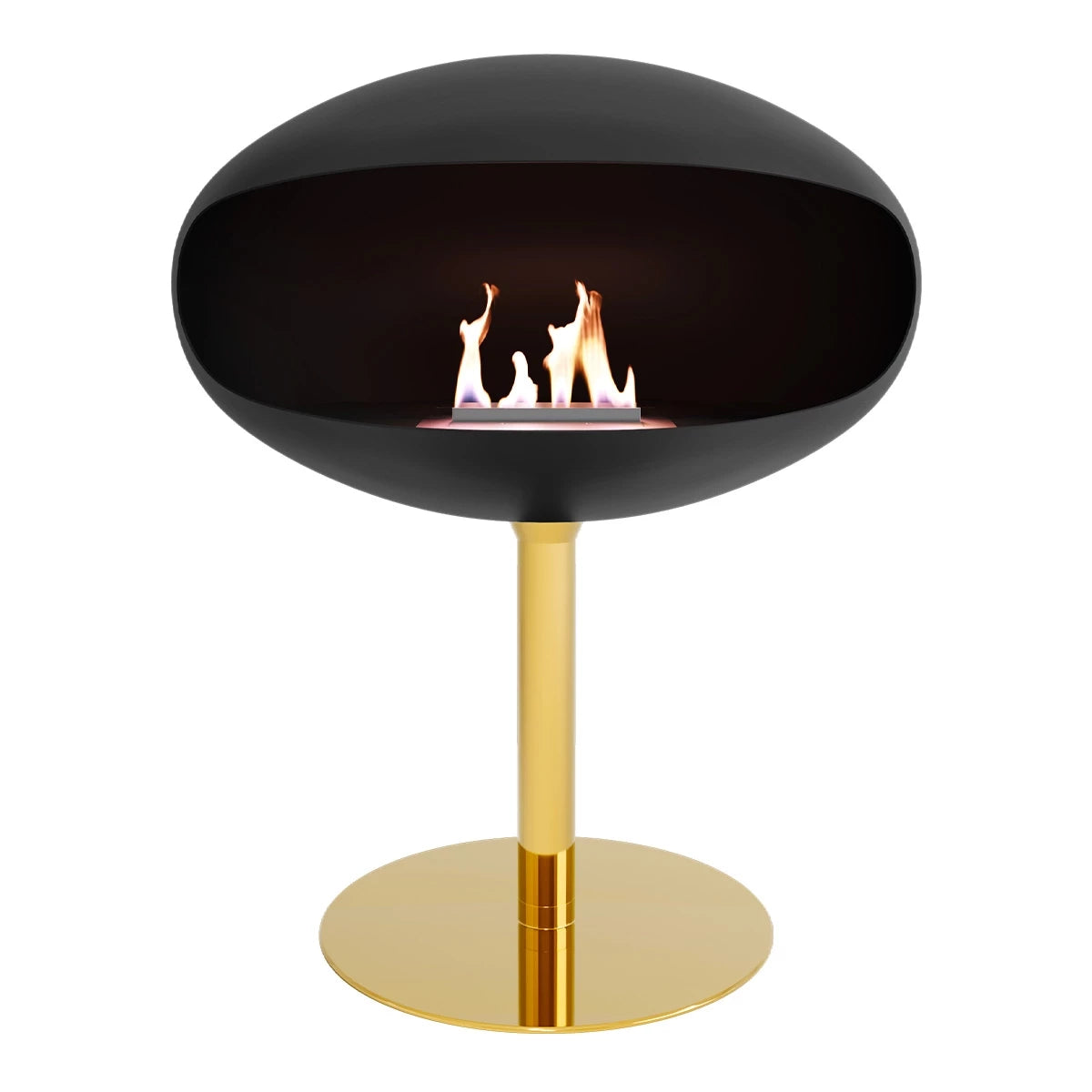 Pedestal Preto + Base em Latão