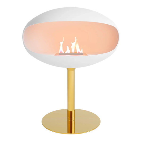 Pedestal Branco + Base em Latão