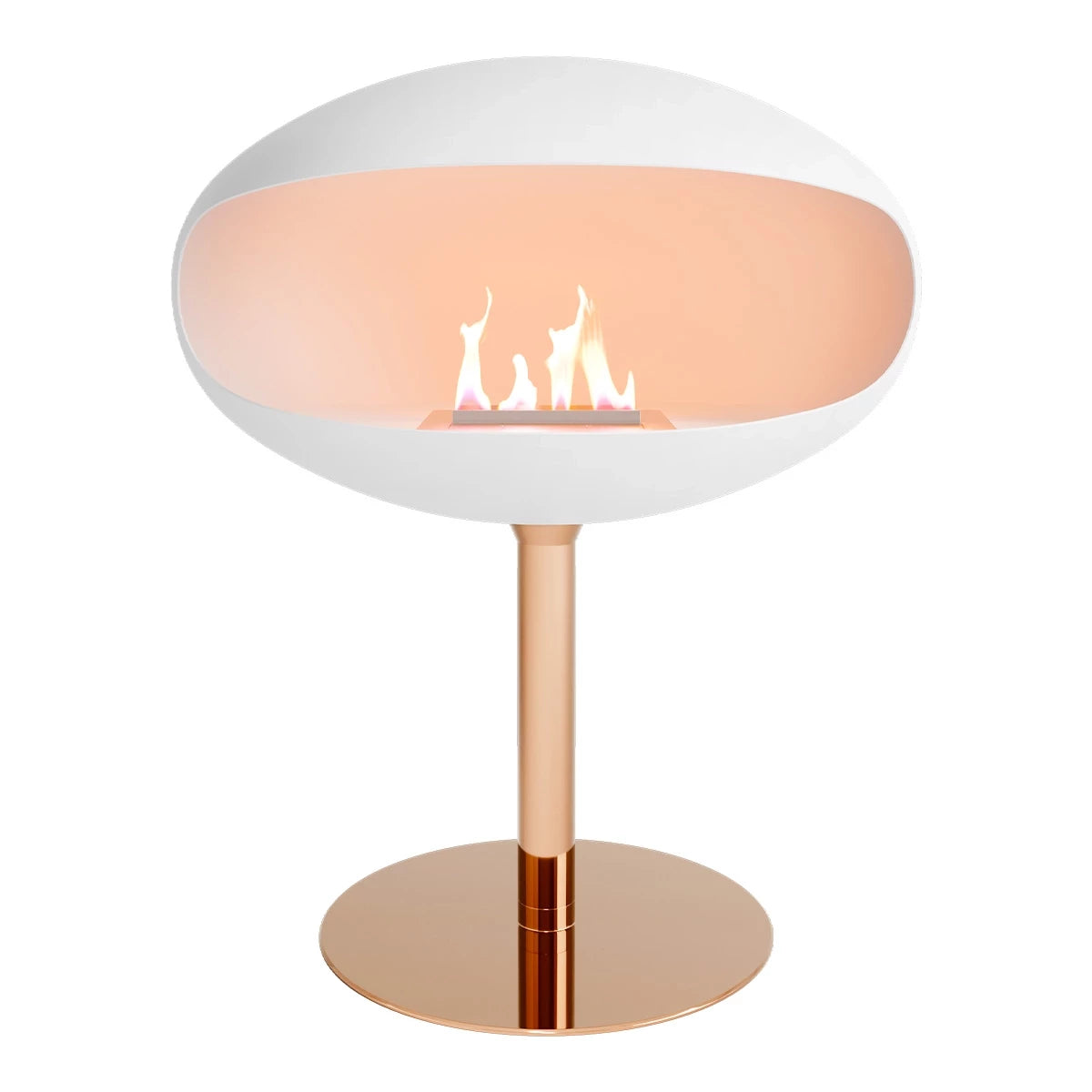 Pedestal Branco + Base em Cobre