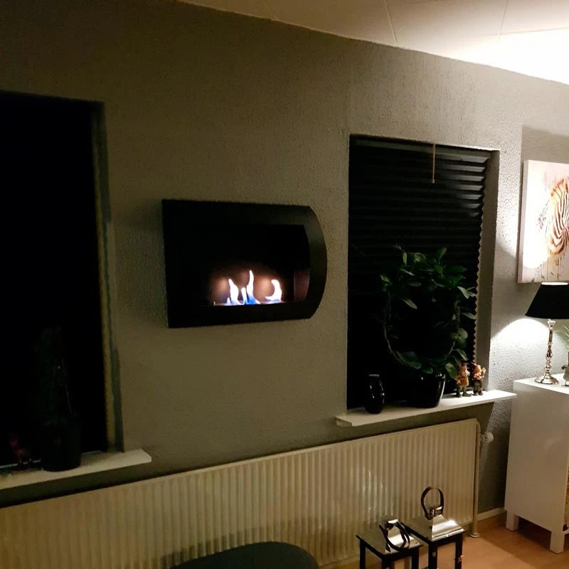 Ocean - Black Bio Wall Fireplace
