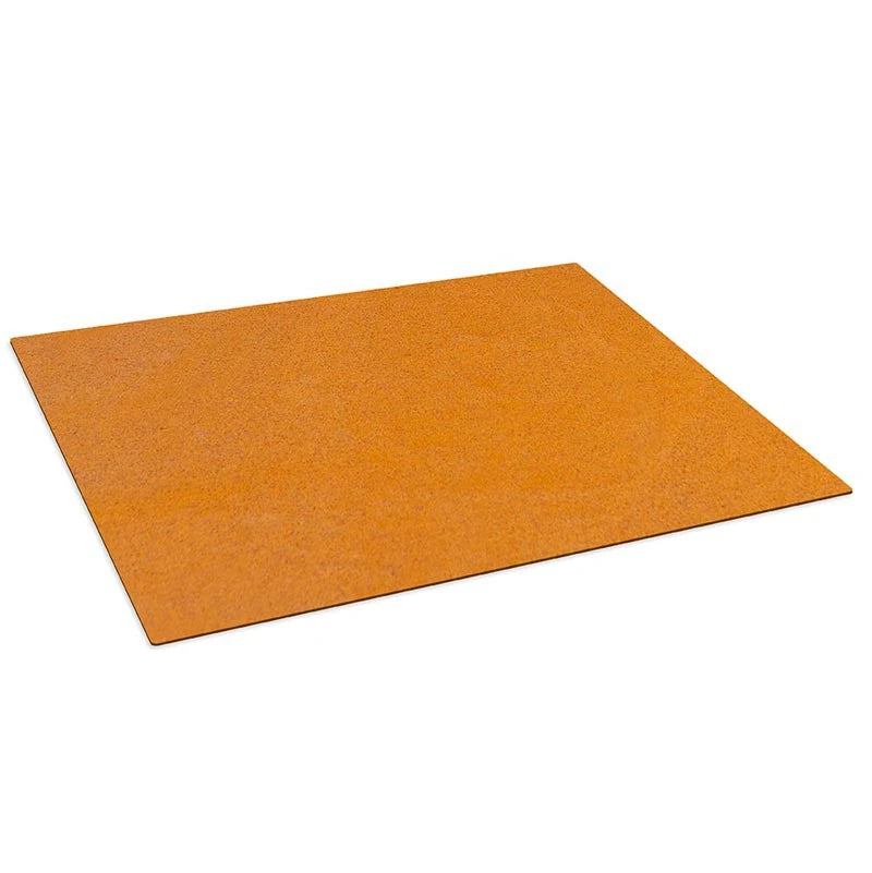 Corten steel base plate for garden fireplaces