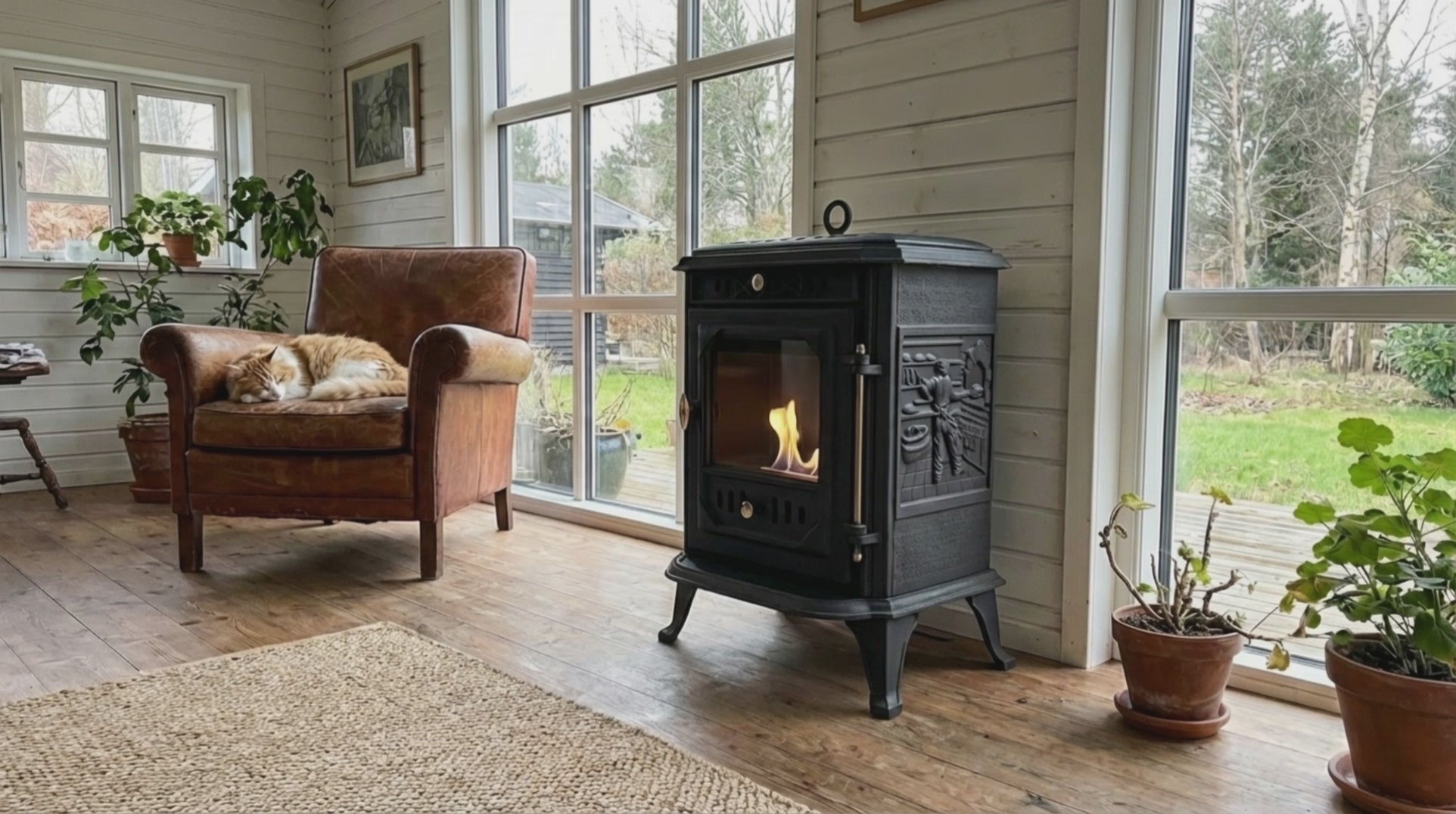 Carregar vídeo: Ulvik - Cast Iron Bioethanol Fireplace