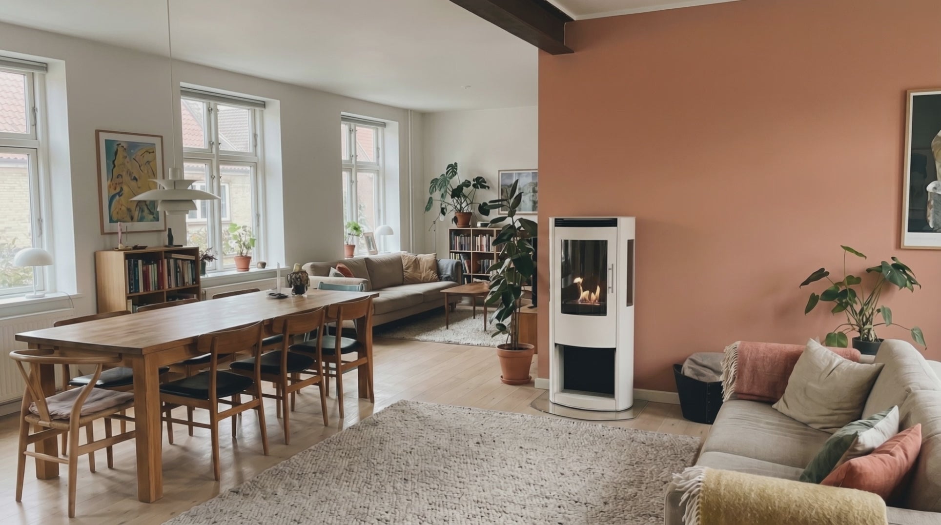 Carregar vídeo: Lincoln - Bioethanol Wood-burning stove - White