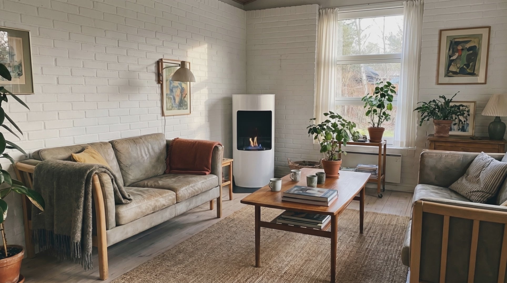 Carregar vídeo: Montgomery White - Open Bioethanol Wood-stove