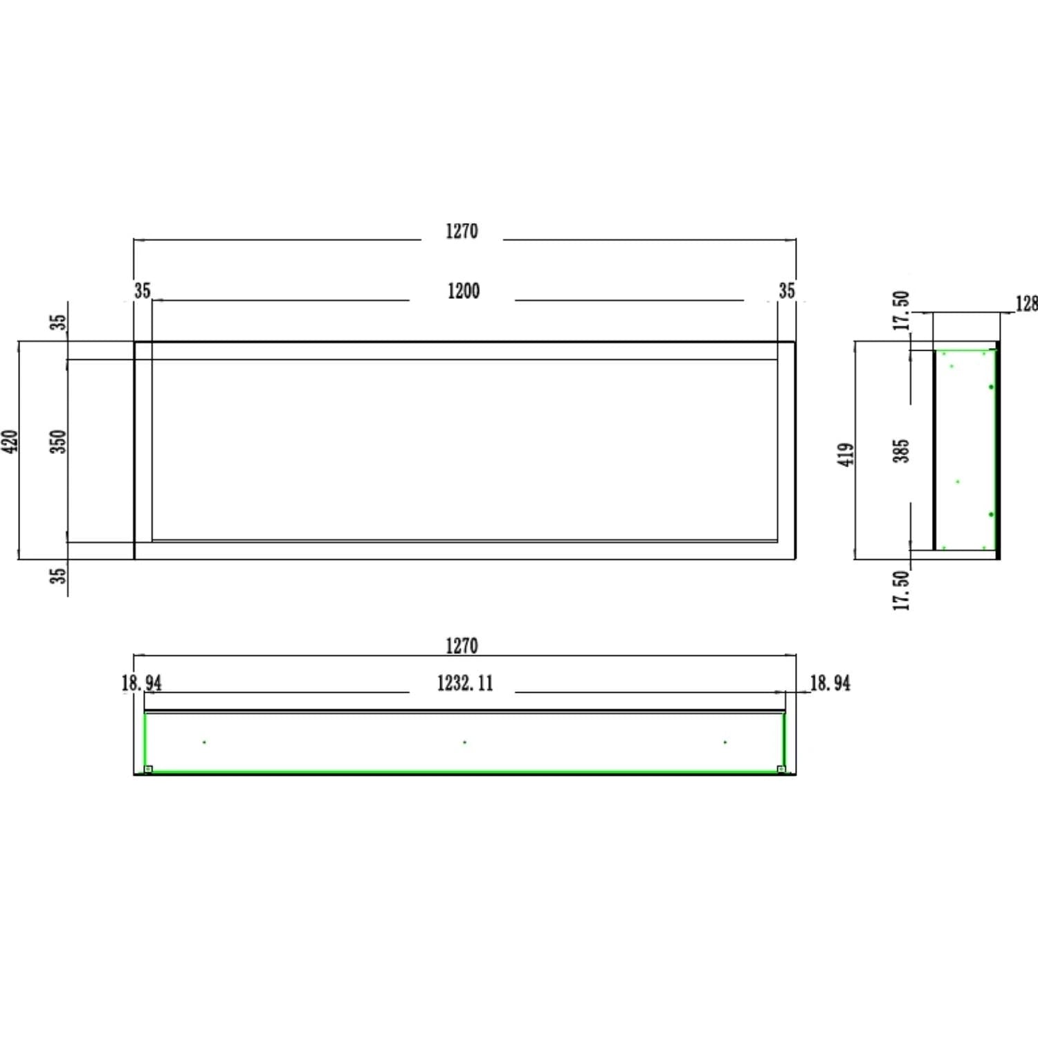 Aflamo Pride Slim 127 cm Electric Fireplace