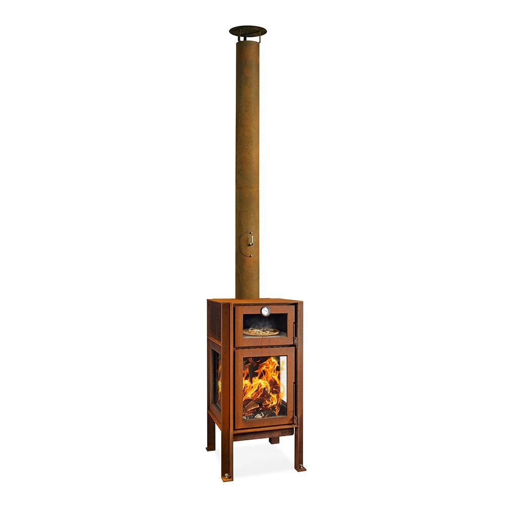Quercus garden fireplace and pizza oven