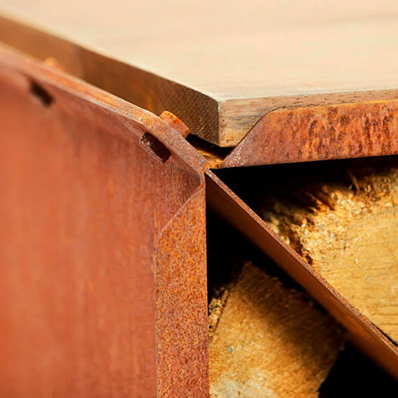 Corten Steel Firewood Storage Module