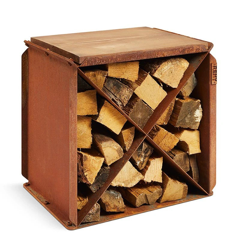 Wooden panel for wood storage module
