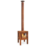 Quaruba L Rusty Steel Garden Fireplace