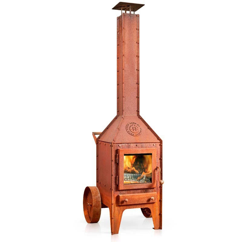 Bijuga Rusty Steel Garden Fireplace