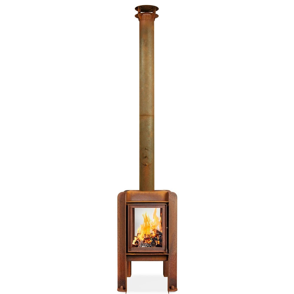 RB73 Fennek 50 outdoor garden fireplace in corten steel
