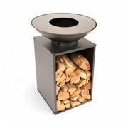 Onyx Fire Bowl w/ Grill and Log Storage - Ø60