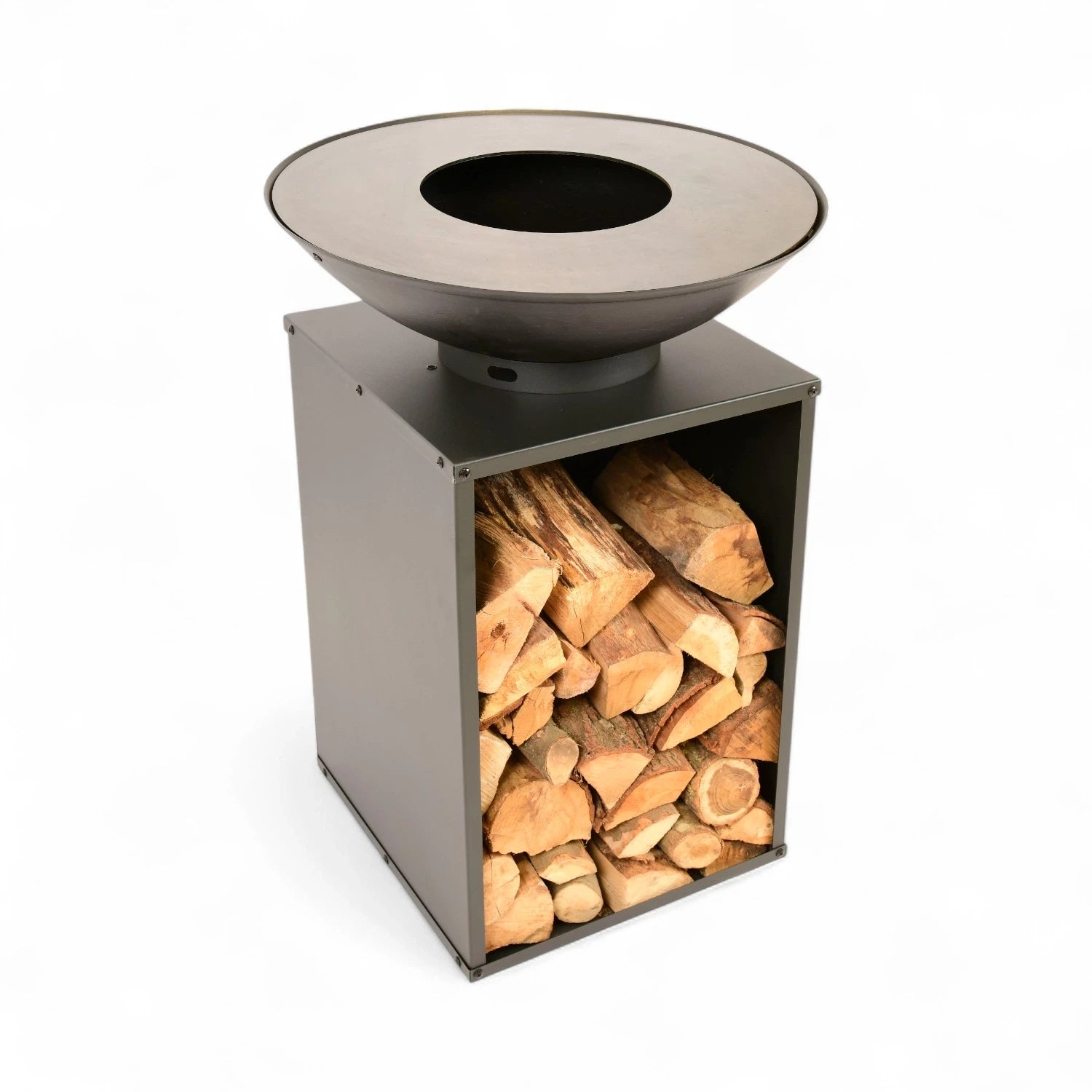 Onyx Fire Bowl w/ Grill and Log Storage - Ø60