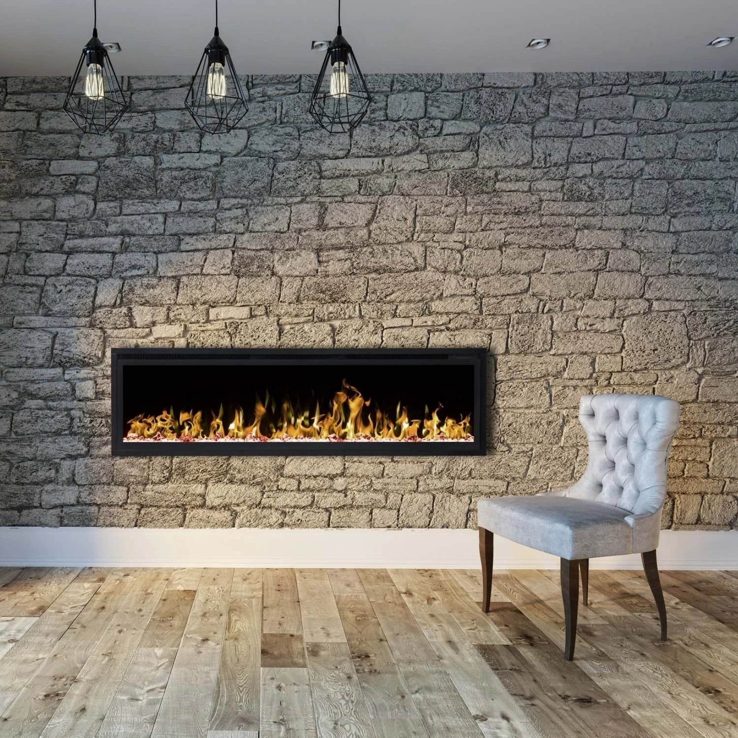 Royal Electric Fireplace 60" - 152 cm Wall-mounted Fireplace