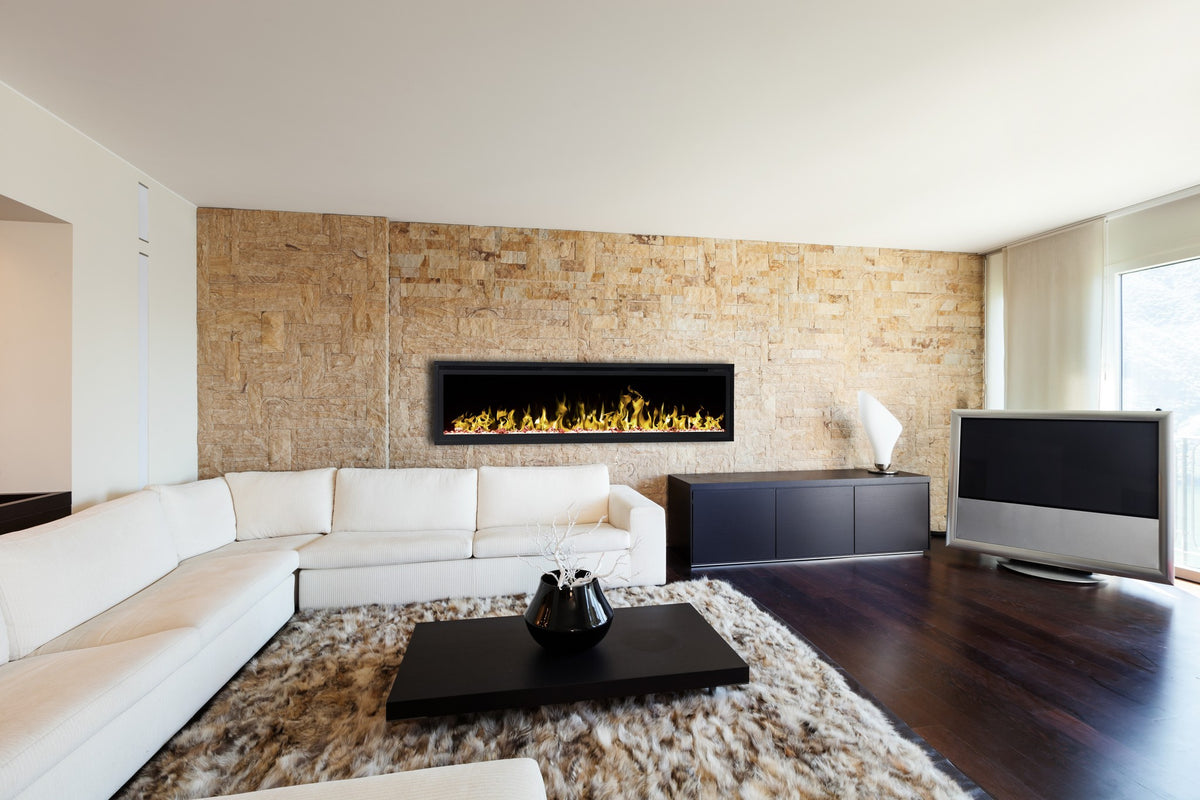 Royal 100\" Lareira Elétrica – 254 cm Lareira Montada na Parede