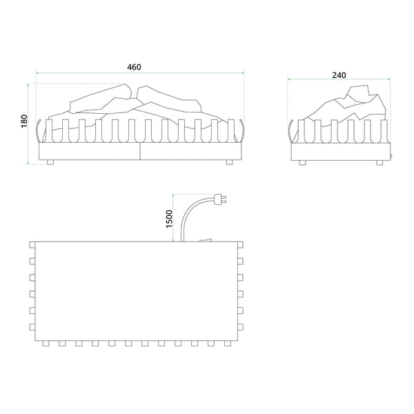 Rugby Electric Fireplace Insert