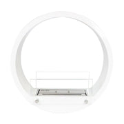 Round Built-in Bio Fireplace - White