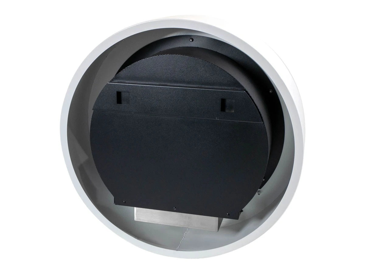White Round Wall Mounted Bioethanol Fireplace