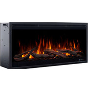 Lareira Elétrica Montada na Parede Royal 3D - Preto