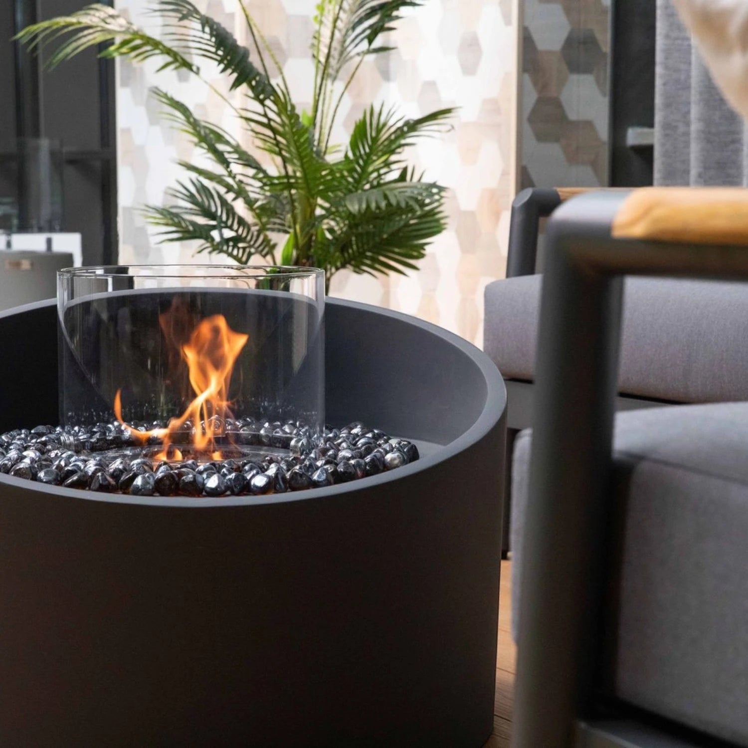 Coluna de Fogo a Bioetanol TORRE – Preto Ardósia