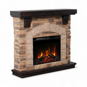 Eira Electric Fireplace – Freestanding Mantel in Classic Stone Design
