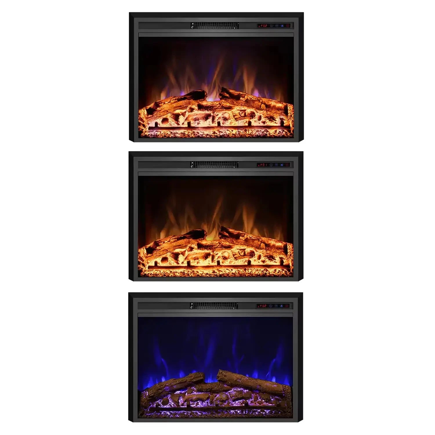 ScandiFlames Electric Pyrope 90 cm Fireplace Insert for Wall Mounting or Old Fireplace Integration