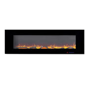 Azurite Wall-Mounted Electric Fireplace - Black - 152 cm