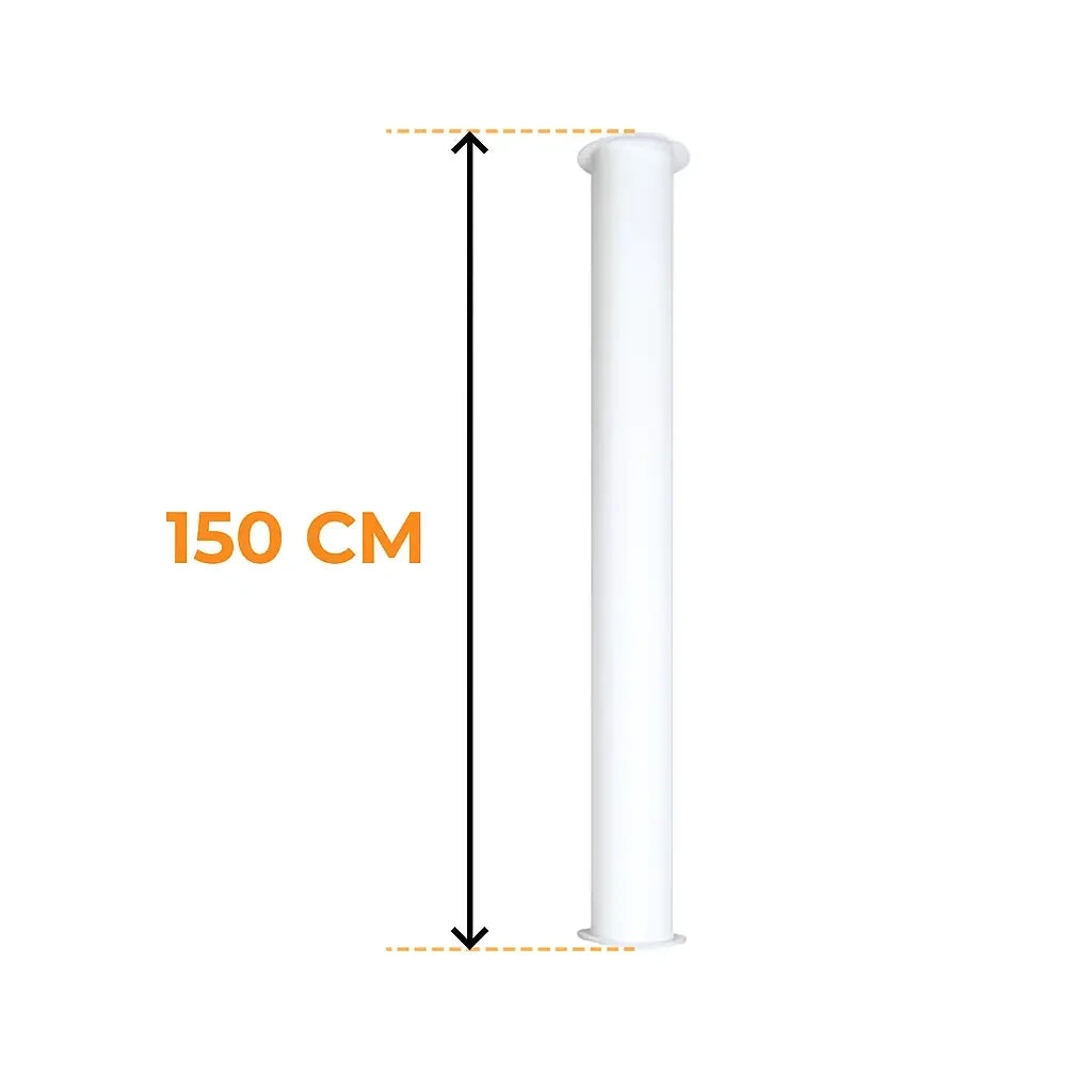 Toronto Tubo Branco 150 cm – Comprimento Total 190 cm
