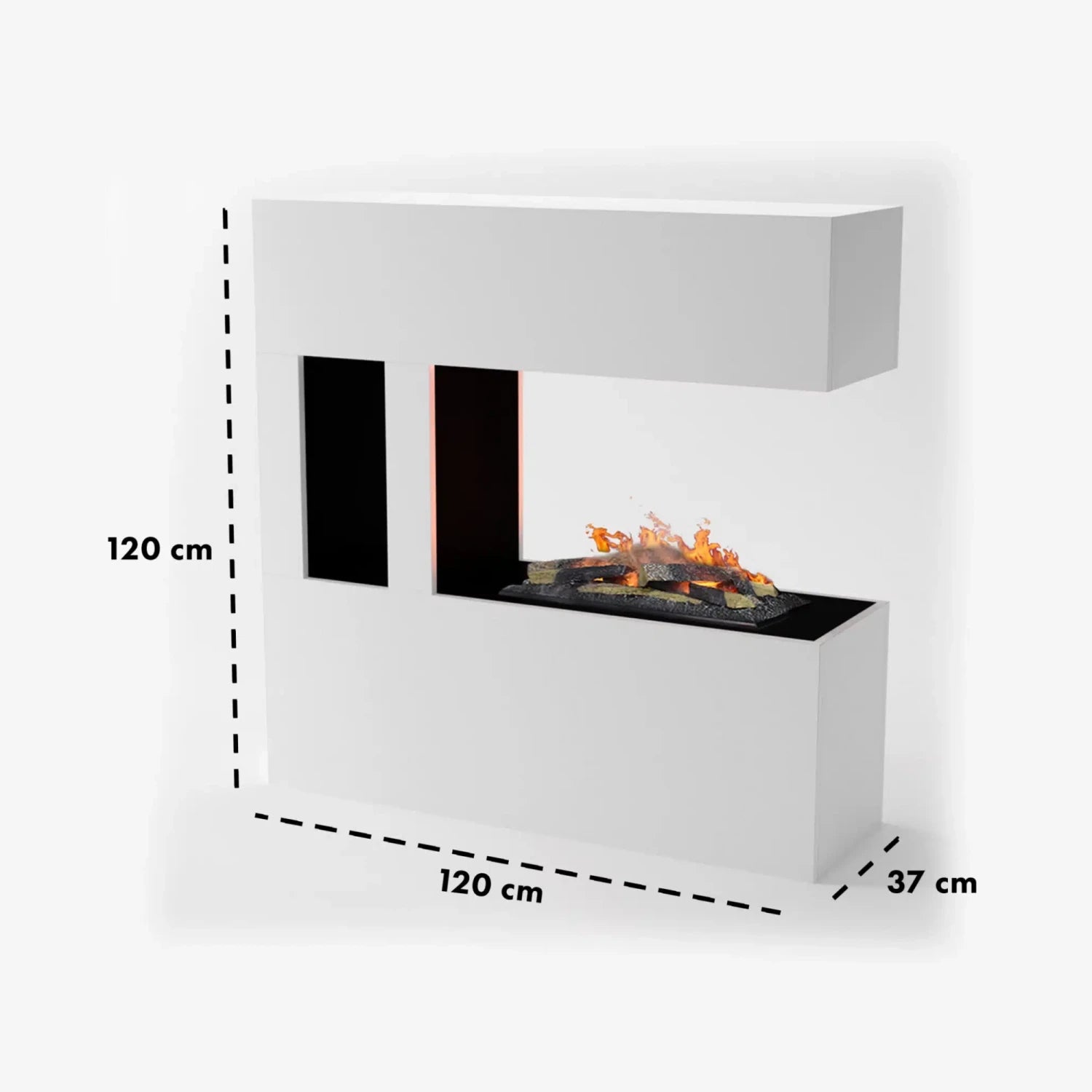 Schiller Pocket White - OMC 600 | Freestanding Water Vapour Fireplace