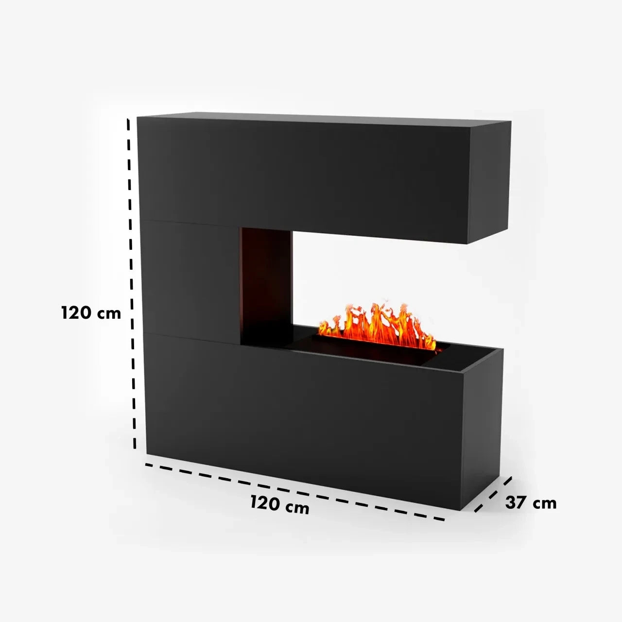 Schiller Preto - OMC 600 | Lareira a Vapor de Água Independente