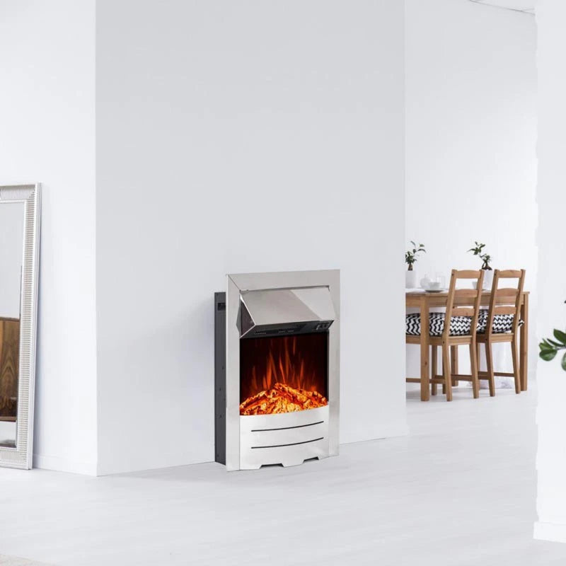 Dexter Silver Electric Fireplace Insert