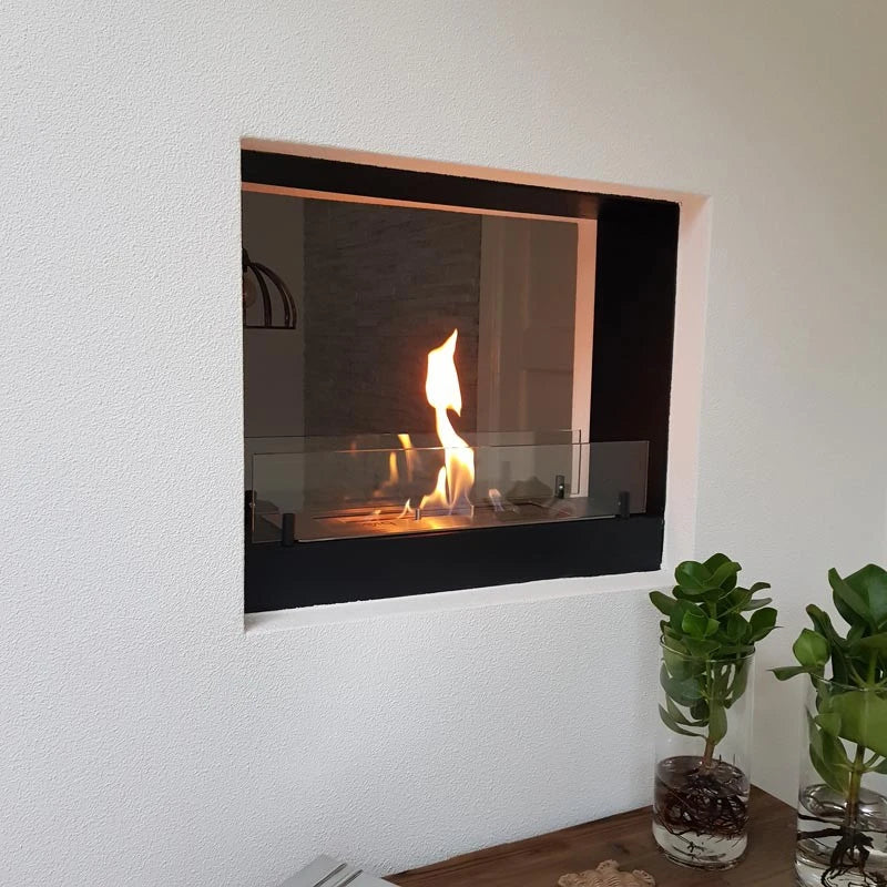 Lareira a Bioetanol Embutida - 60 cm - Preto