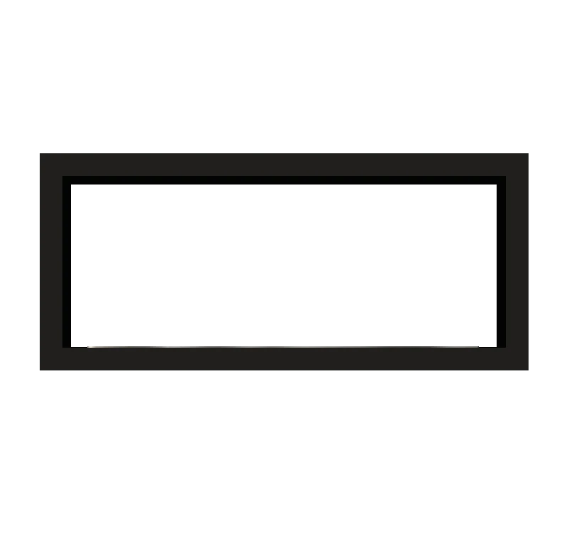 Icon Slimline Firebox SFBDS1350  - Preto