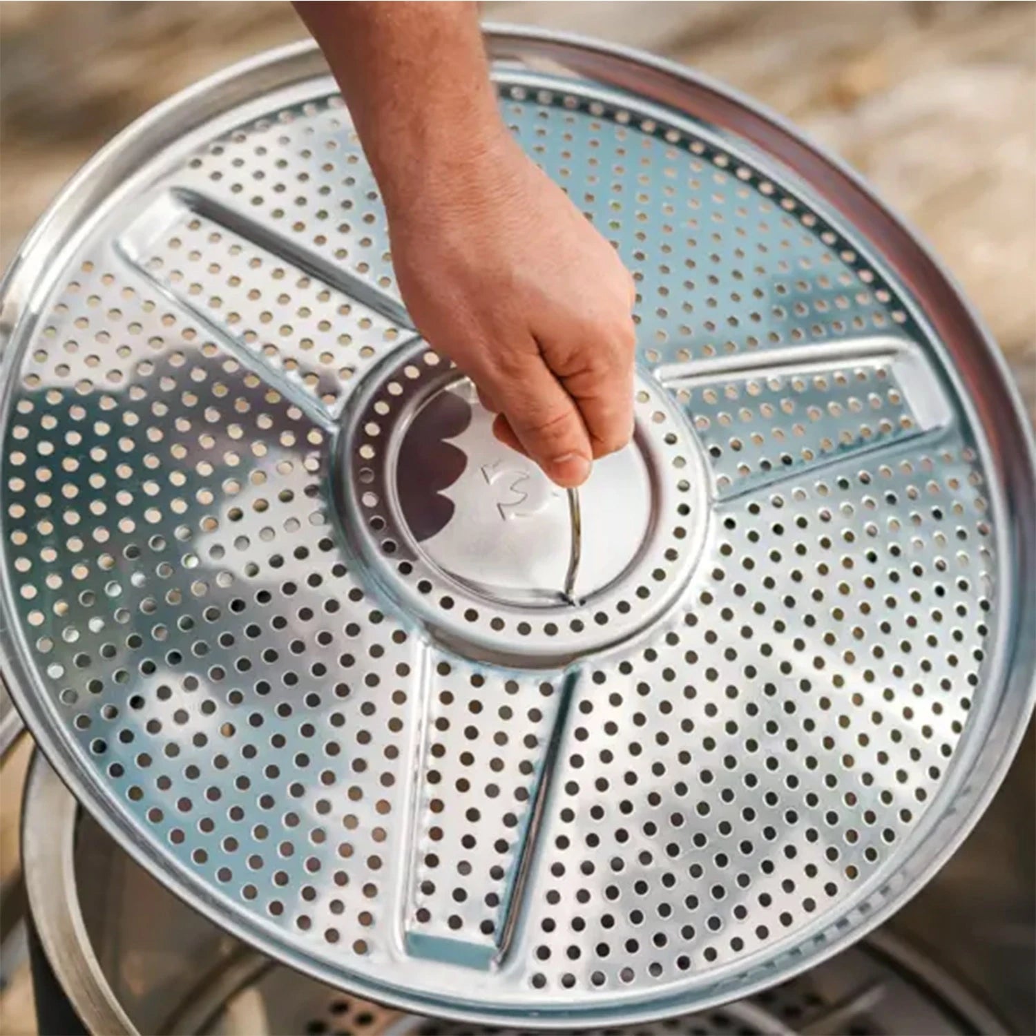 Solo Stove Ranger Pellet Adapter in stainless steel