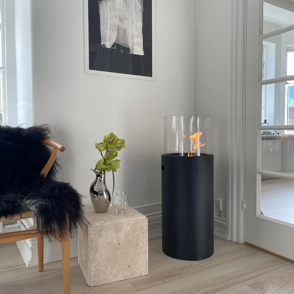 Outdoor Black Freestanding Bioethanol Fireplace