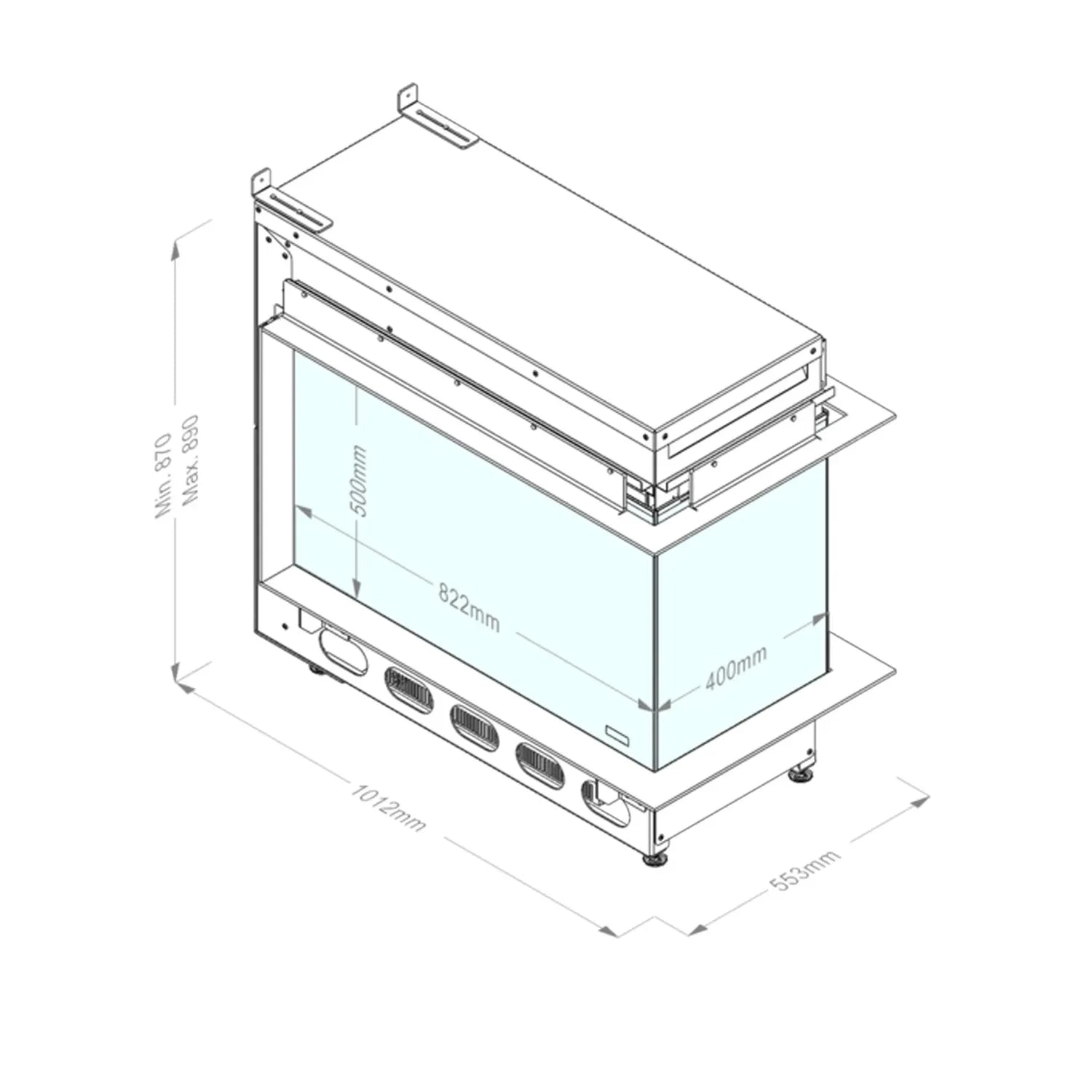 Faber e-MatriX Mood 800-500 RD Water Vapour Fireplace