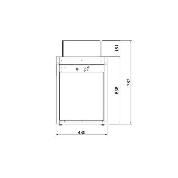 Square Table - Outdoor Gas Fireplace