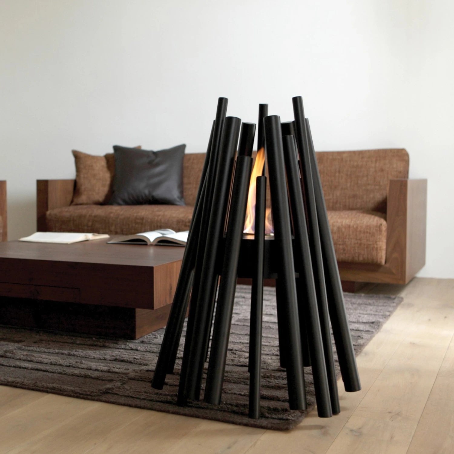 Stix Outdoor - Lareira de Bioetanol Preta para Exterior