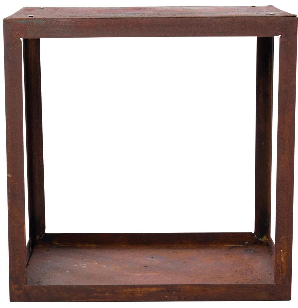 Wood Storage Box in Corten Steel - 50 cm