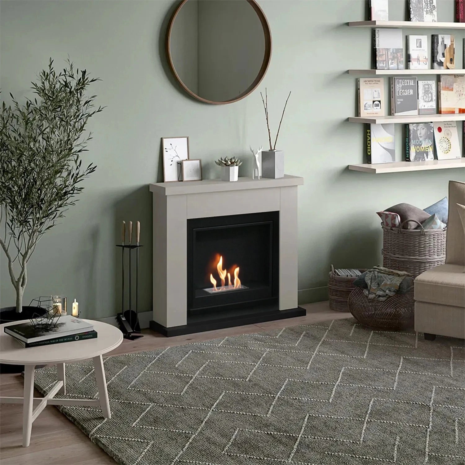 Frode Bioethanol Fireplace - Beige