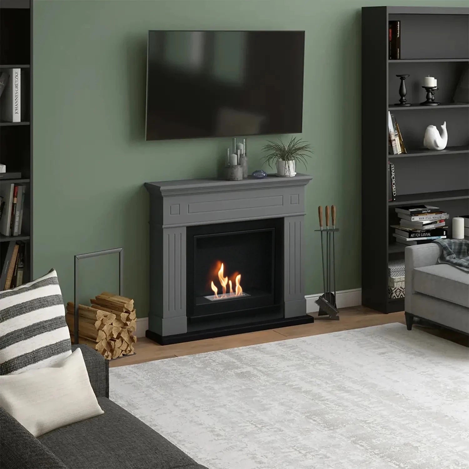 Larsen Bioethanol Fireplace - Grey