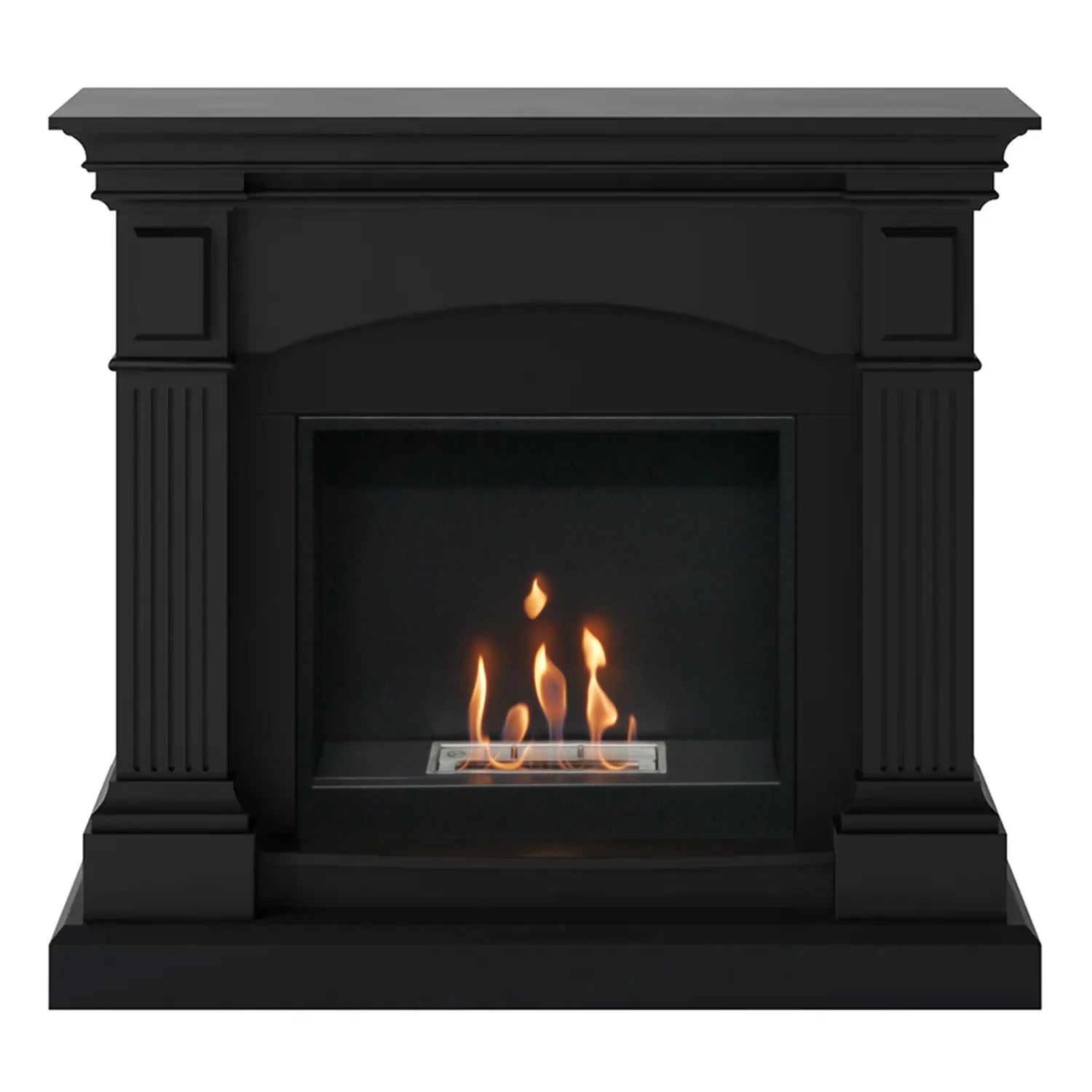 Magna black bioethanol fireplace in elegant black design for modern interior design