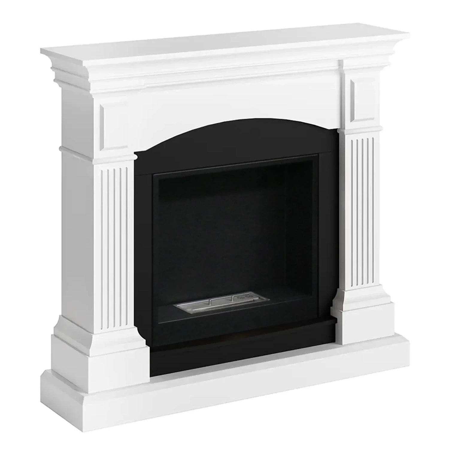 Magna White bioethanol fireplace in elegant white design for modern interior design