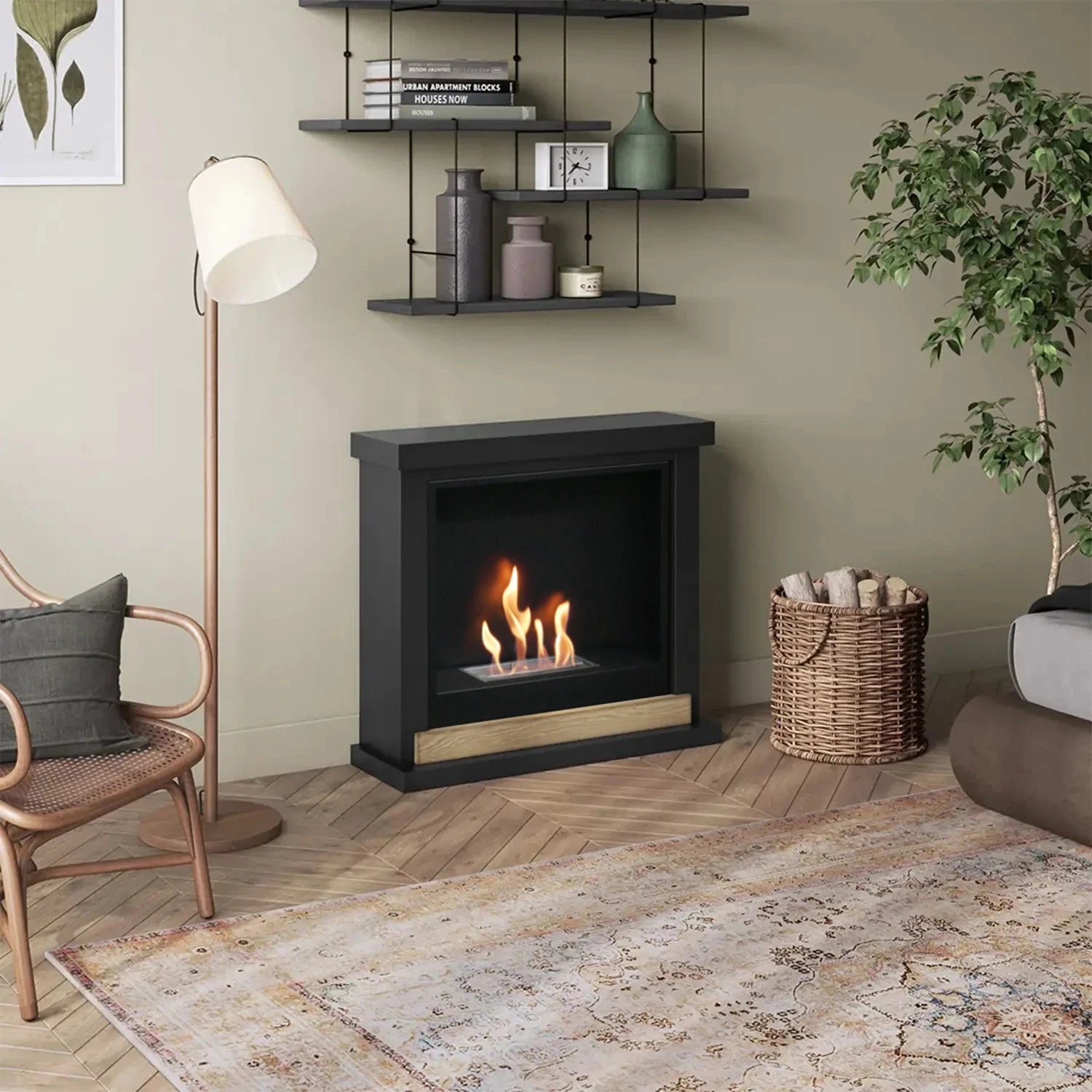 Hagen Bioethanol Fireplace - Black