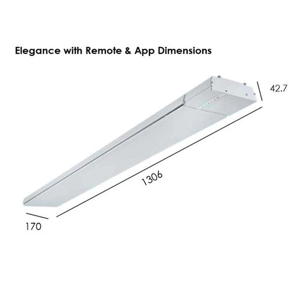 Heatstrip Elegance 3200 with remote control + app