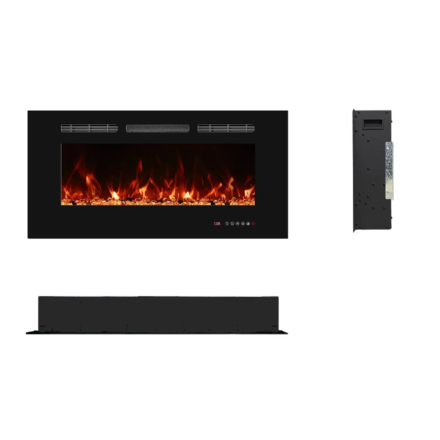 Titanite Built-In Electric Fireplace - 91 cm