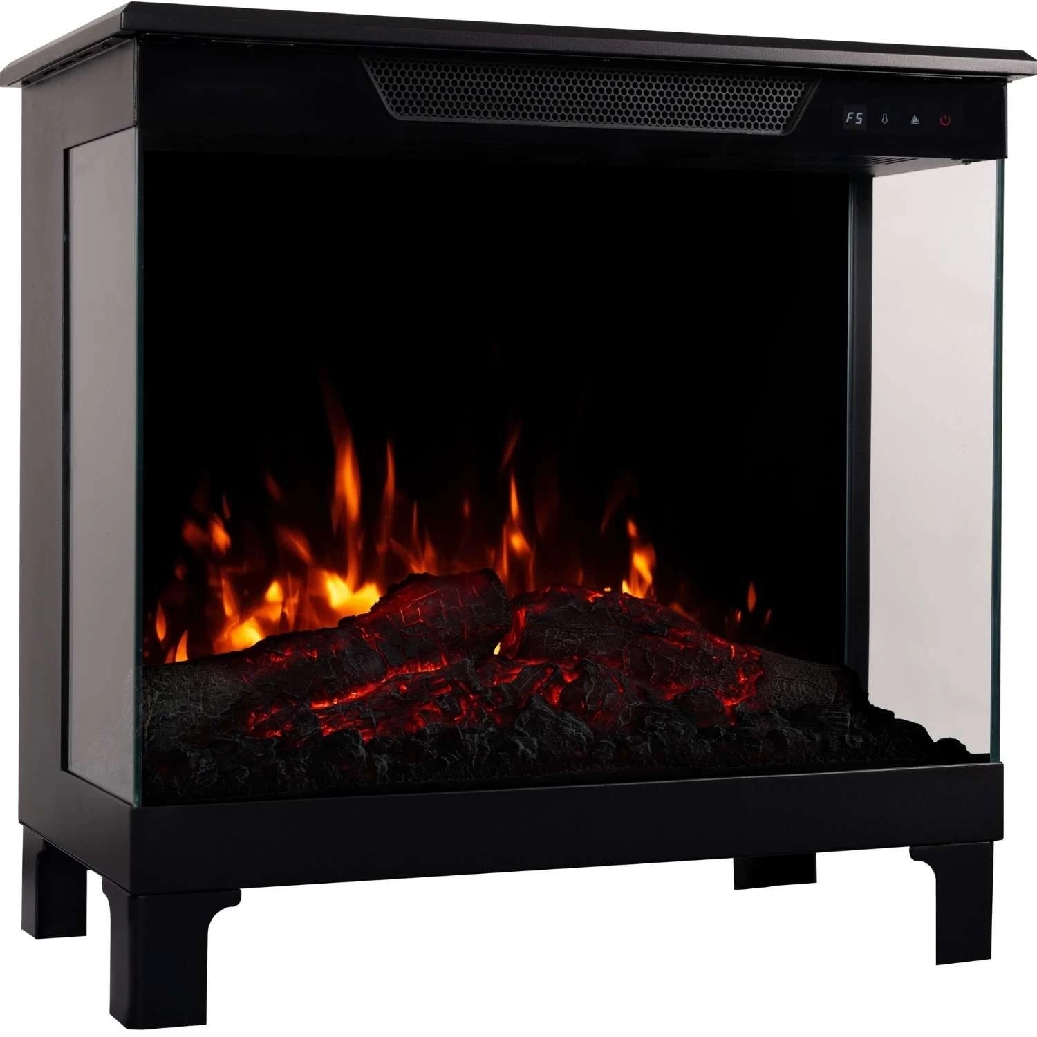 Tower 71 – Freestanding Electric Fireplace with 3-Sided Flame View