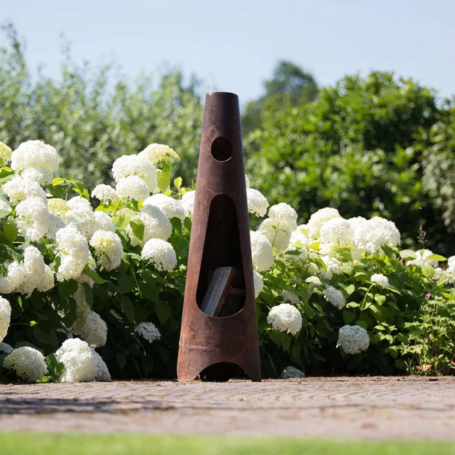 Tower Outdoor Fireplace - Rust