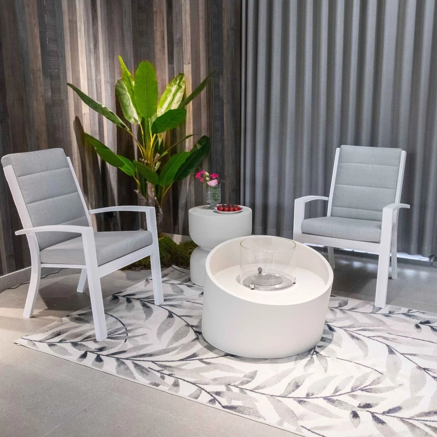TORRE Bioethanol Fire Column – Cream White